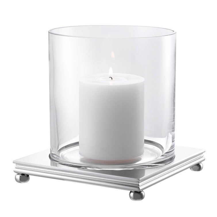 Vivian Brass Hurricane Candle Holder, 6.69"