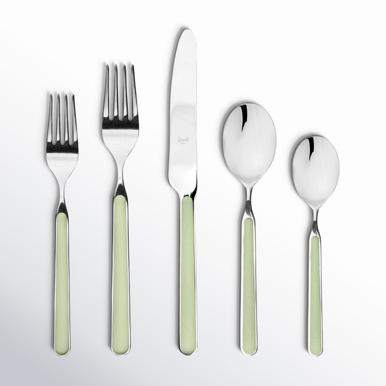 Elegant Fantasia 20-Piece Silver Stainless Steel Flatware Set