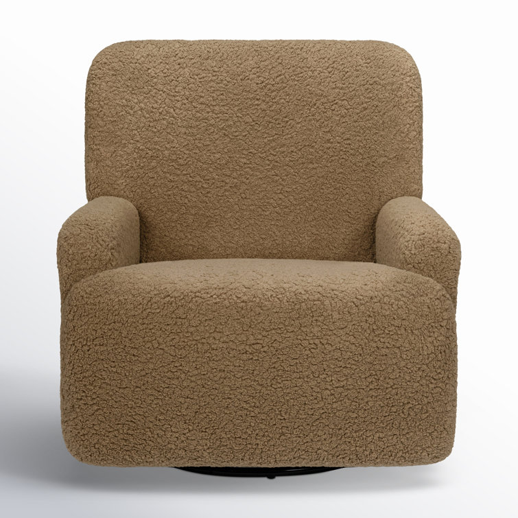 Cortado Shearling Swivel Recliner with Metal Frame