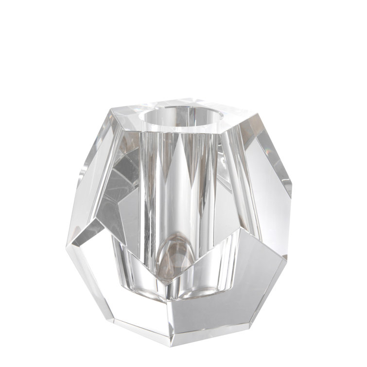 Elegant Crystal Glass Tealight Holder 6" Dimension