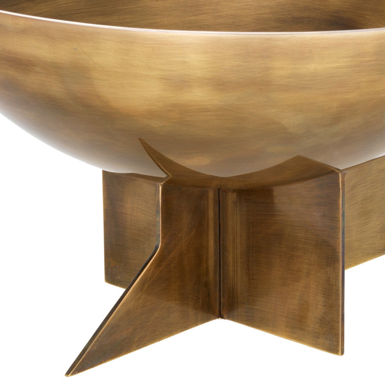 Atalante Vintage Brass Decorative Bowl with Stand
