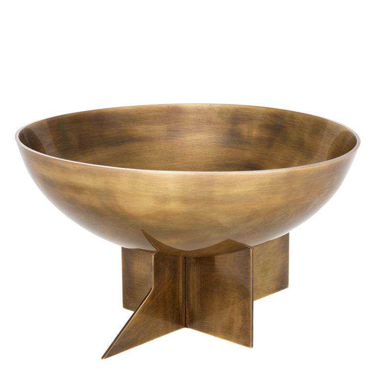Atalante Vintage Brass Decorative Bowl with Stand