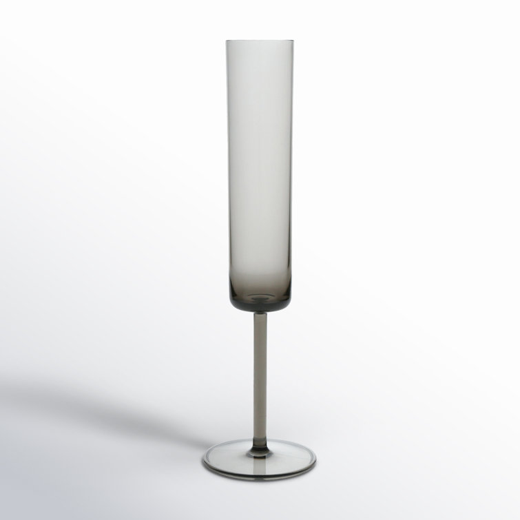 Gray 6oz Copolyester Champagne Flute Set of 6