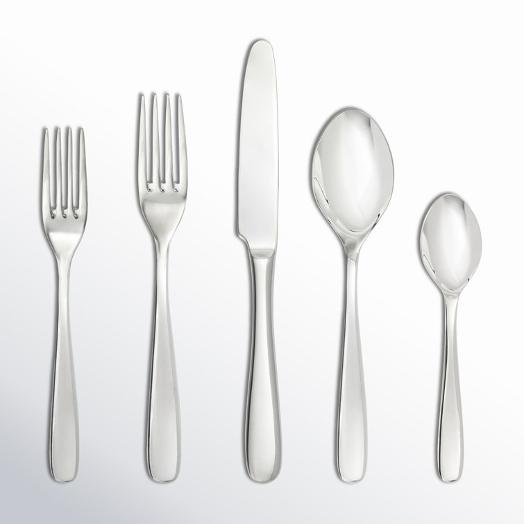 Fortessa Grand City 18/10 Stainless Steel 20 Piece Flatware Set (Service for 4), Silver