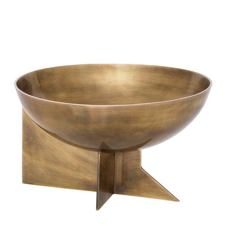 Atalante Vintage Brass Decorative Bowl with Stand