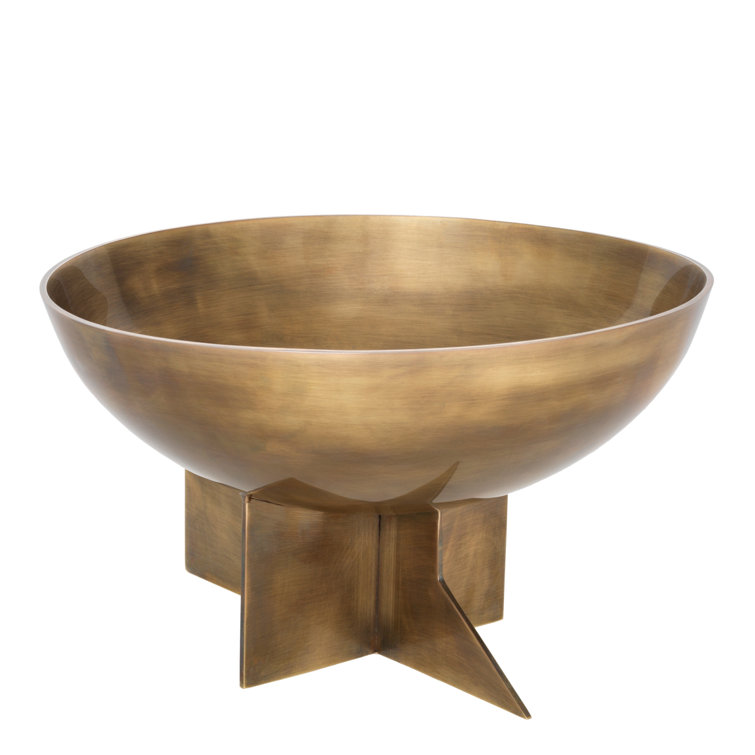 Atalante Vintage Brass Decorative Bowl with Stand