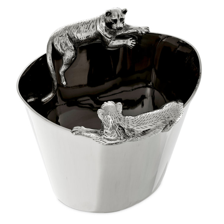 Jordan Nickel Wine Cooler with Puma Figures