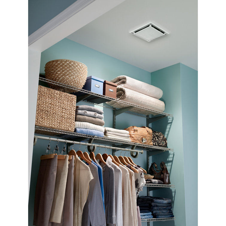 White Plastic and Metal Ceiling Mounted Exhaust Fan