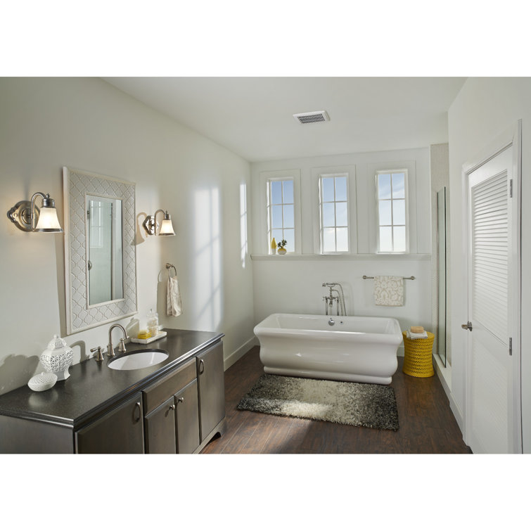 White Steel 80 CFM Ceiling Bathroom Exhaust Fan