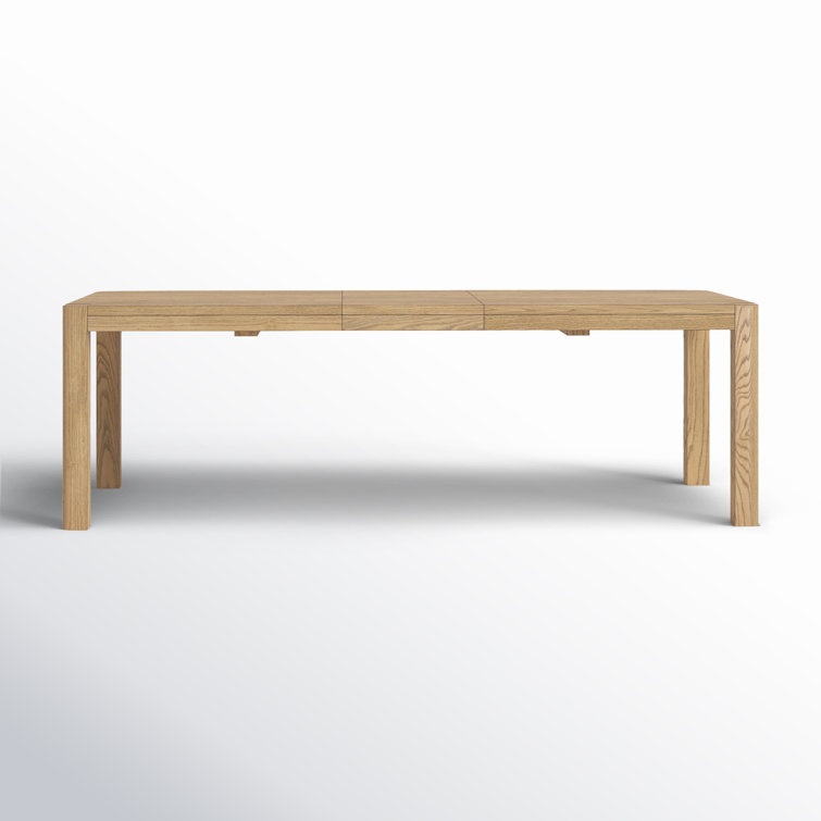 Dune Ash Extendable Rectangular Dining Table with Solid Wood Legs