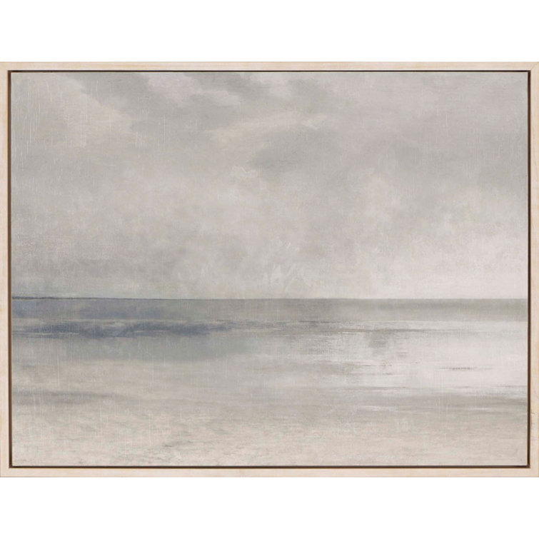 Sarah Lang Coastal Landscape Canvas Print with Whitewash Wood Frame