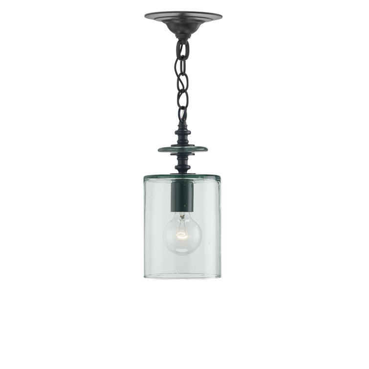 Panorama Satin Black 1-Light Industrial Mini Pendant