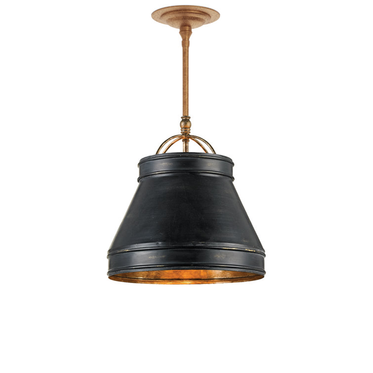 Lumley French Black and Pyrite Bronze 1-Light Edison Pendant