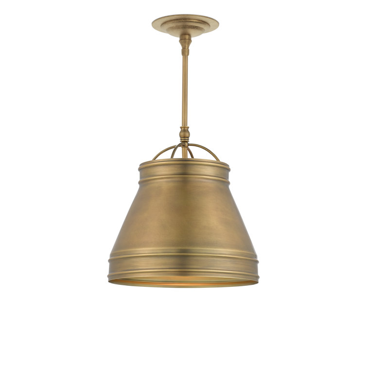 Antique Brass Adjustable 1-Light Pendant
