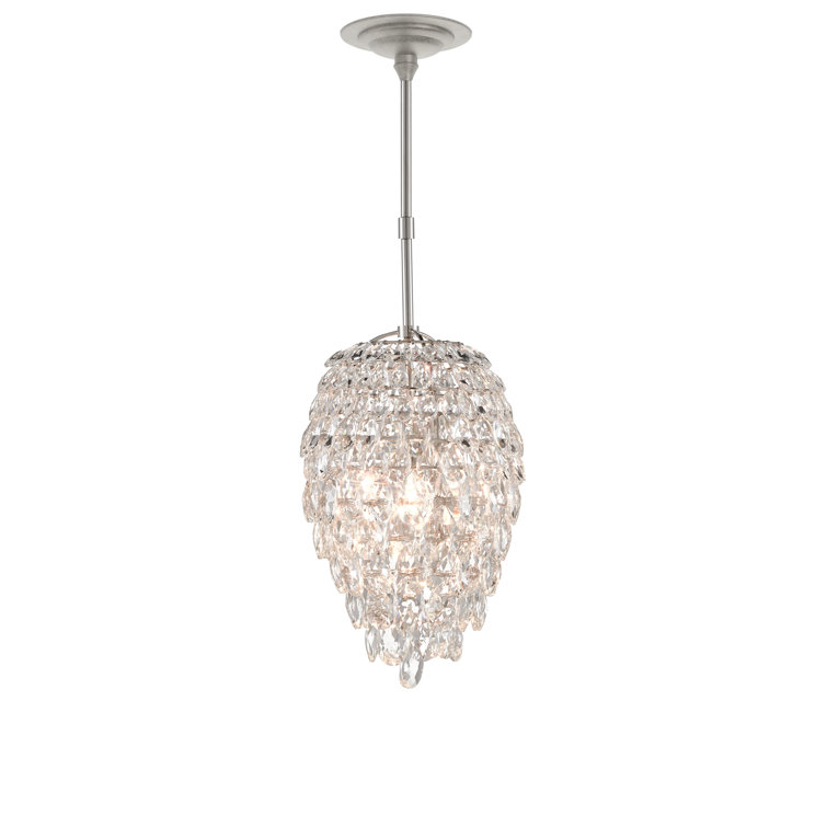 Aisling Mini Teardrop Crystal 1-Light Pendant in Polished Nickel