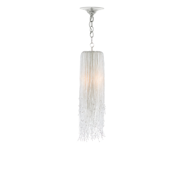 Ethereal Nickel & Clear Glass Artisan 1-Light Pendant
