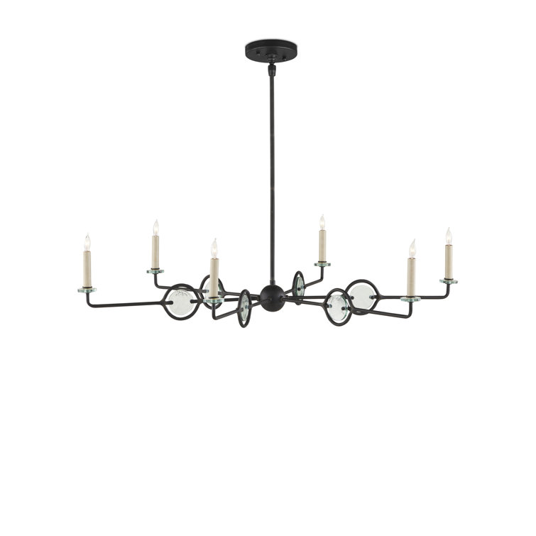 Privateer Blacksmith 6-Light Chandelier with Recycled Glass Accents