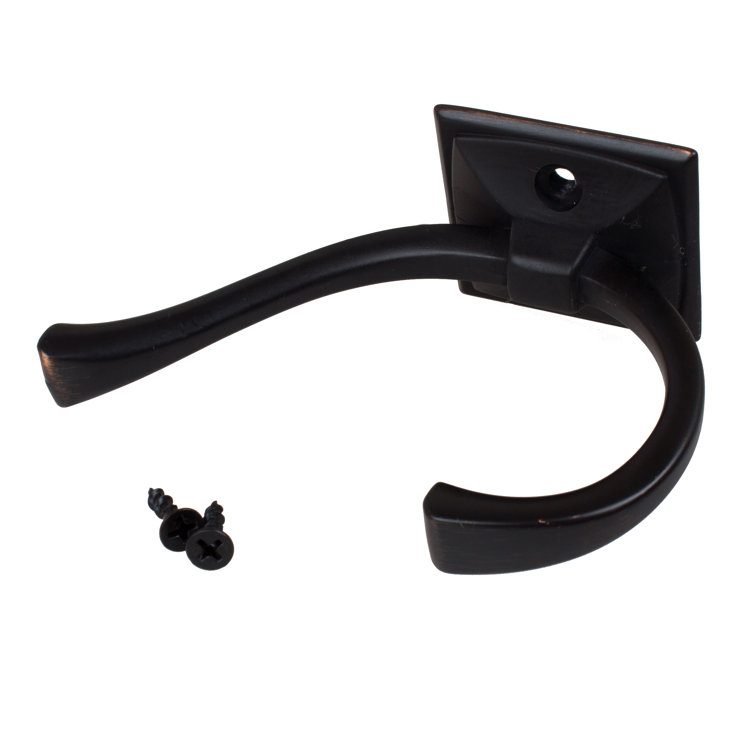 Oil Rubbed Bronze Decorative Double-Prong Wall Hook Set