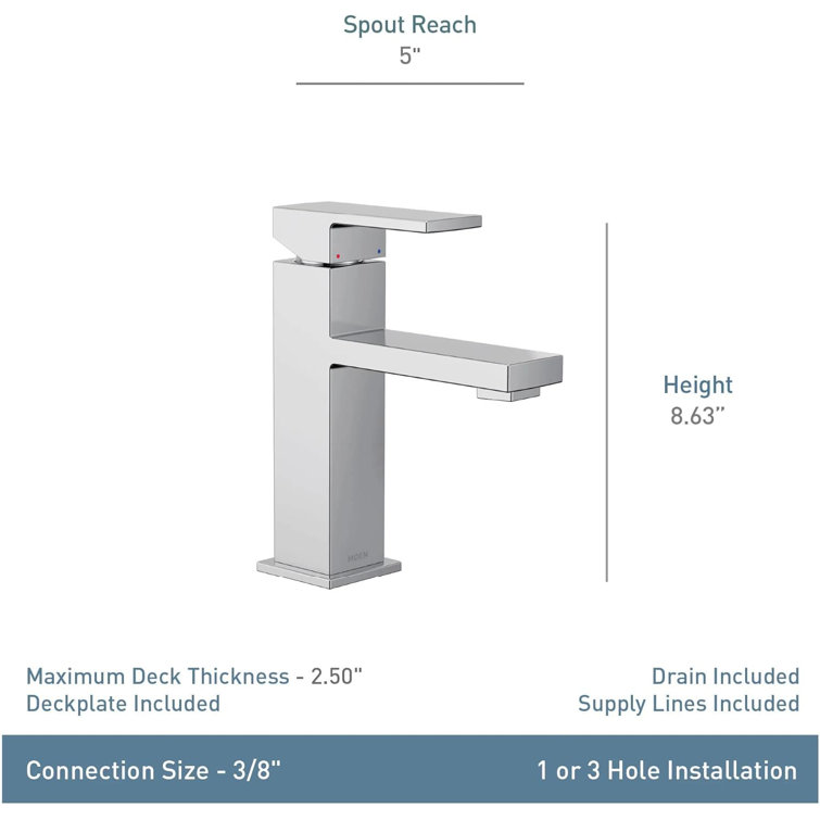 Revyl Bronzed Gold Single Handle Modern Bathroom Faucet