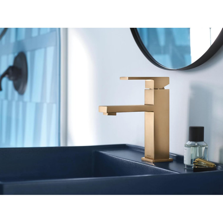 Revyl Bronzed Gold Single Handle Modern Bathroom Faucet
