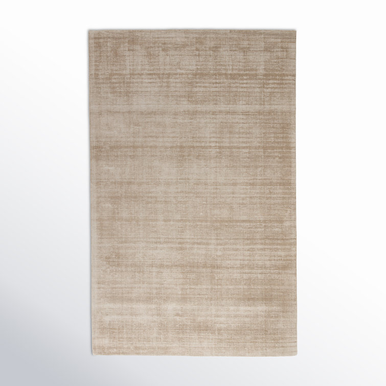 Pelican Beige Hand-Woven Viscose 8' x 10' Area Rug