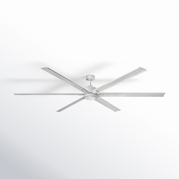 Collette 99'' Matte White Smart Ceiling Fan with LED Light