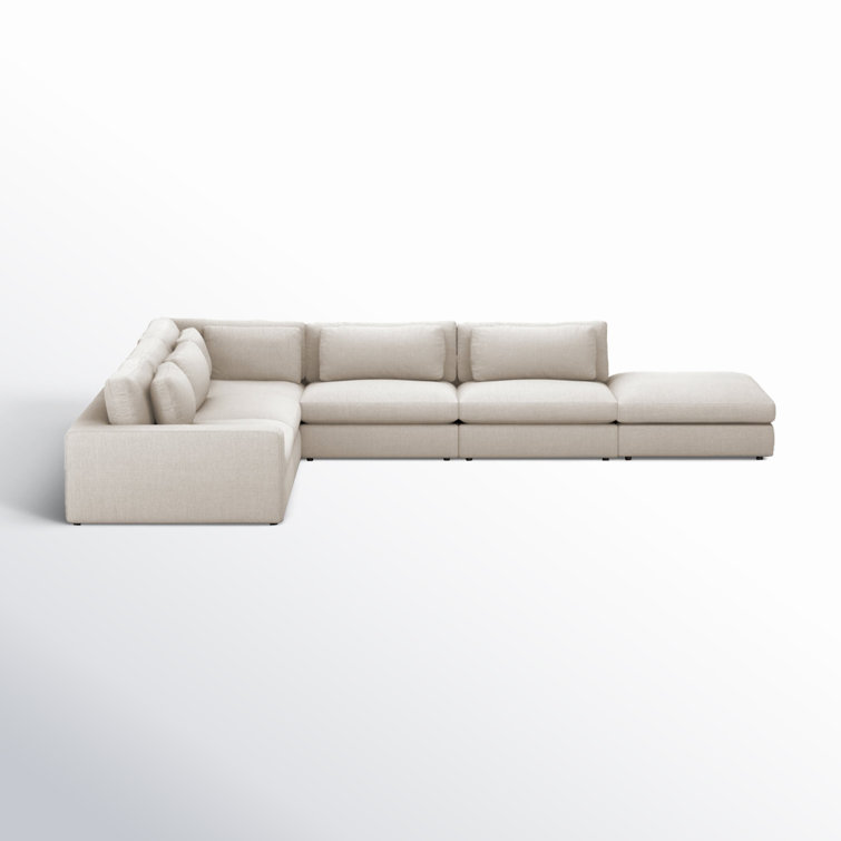 Cresswell Essence Natural 5-Piece Corner Sectional Sofa with Ottoman