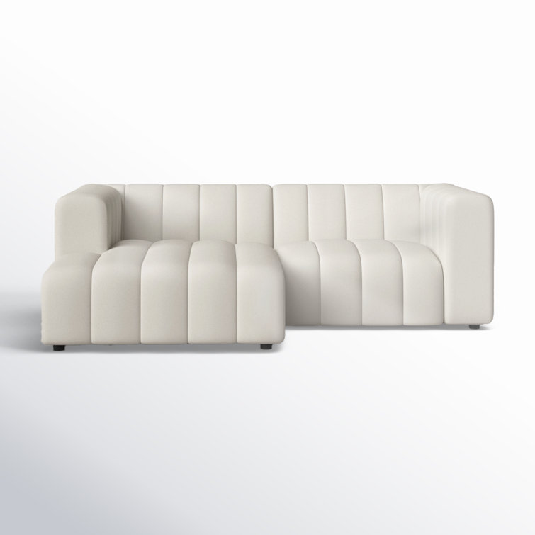 Fayette Cloud Tufted Fabric 2-Piece Sectional Sofa