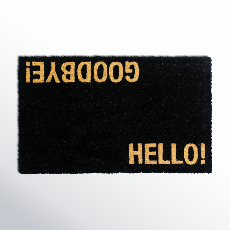 Hemmings Hello/Goodbye Coir Non-Slip Outdoor Doormat