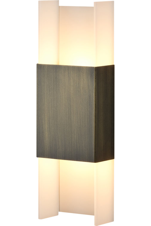 Eco-Friendly Dimmable Brass Sconce with Frosted White Shade