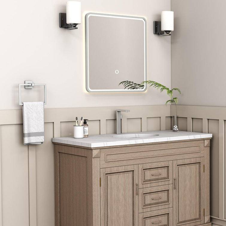 Matte Black Nickel Wall Mounted Square Towel Ring