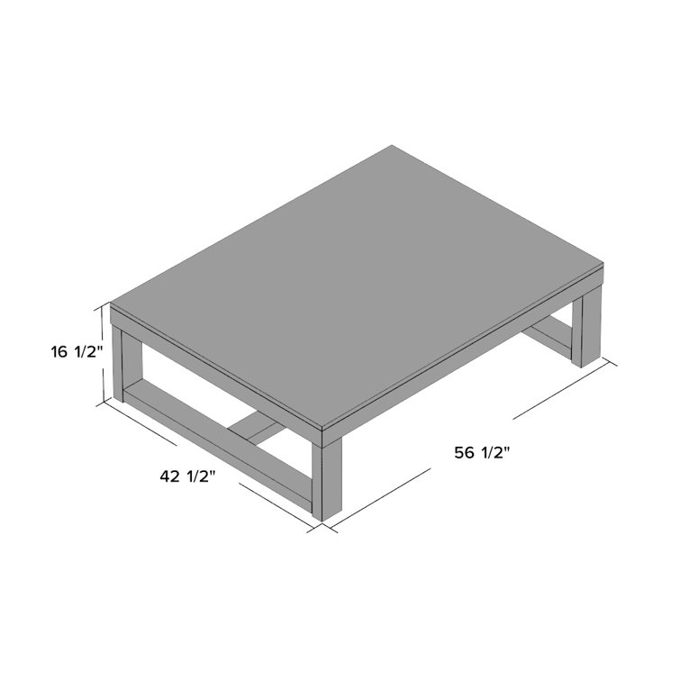 Watson Dark Brown Rectangular Wood Coffee Table