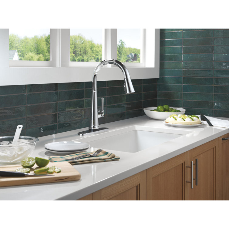 Chrome 17.06 in. Touchless Pull Down Kitchen Faucet with Spray