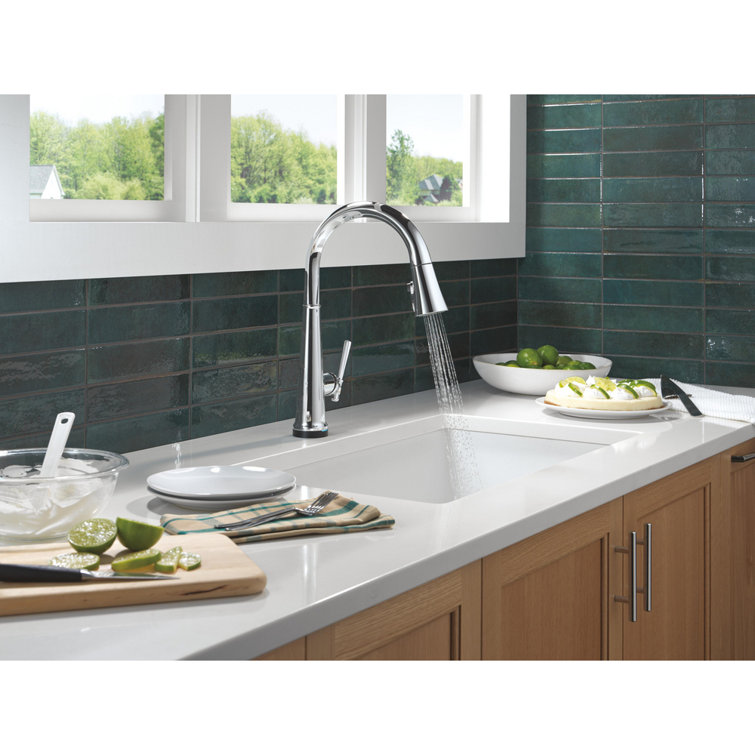 Chrome 17.06 in. Touchless Pull Down Kitchen Faucet with Spray