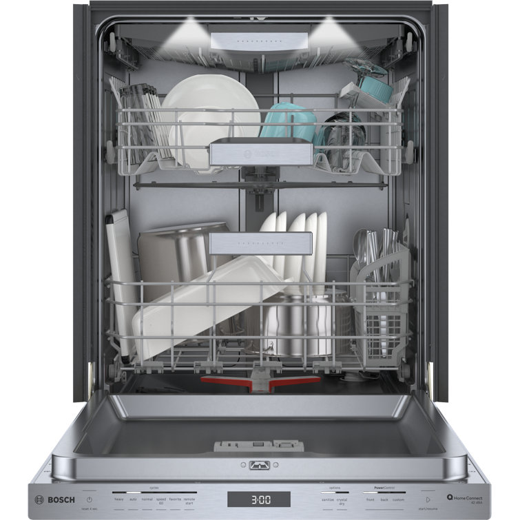 24" Stainless Steel Built-In Smart Dishwasher with Top Control