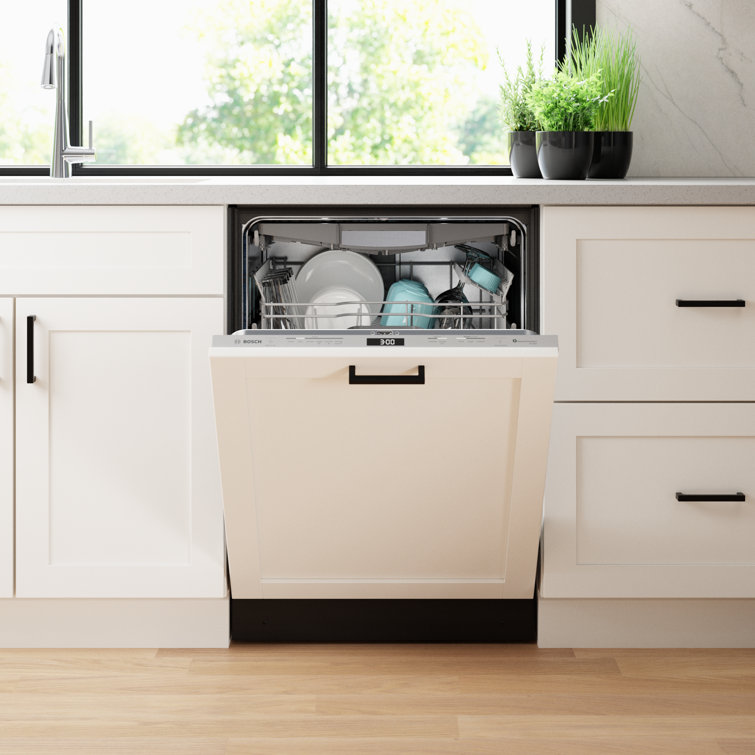 24" White Built-In Smart Dishwasher with Stainless Steel Tub