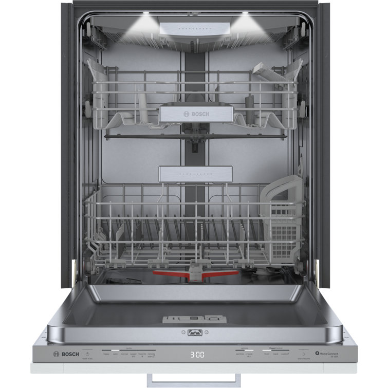 24" White Built-In Smart Dishwasher with Stainless Steel Tub