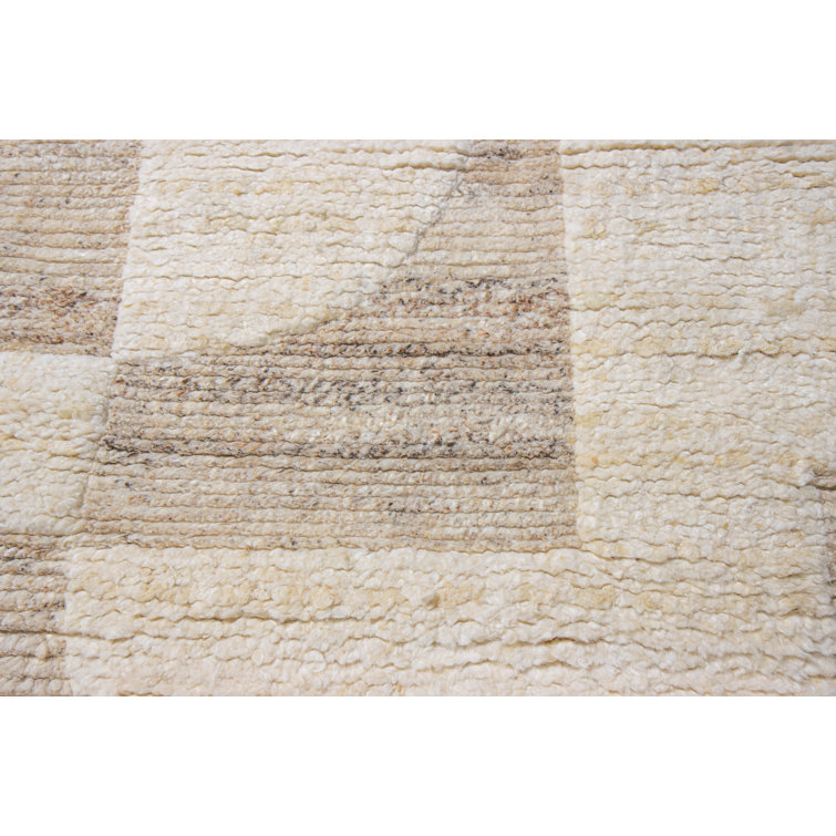 Camel Hand-Knotted Wool Rectangular Area Rug 7'6" x 9'6"