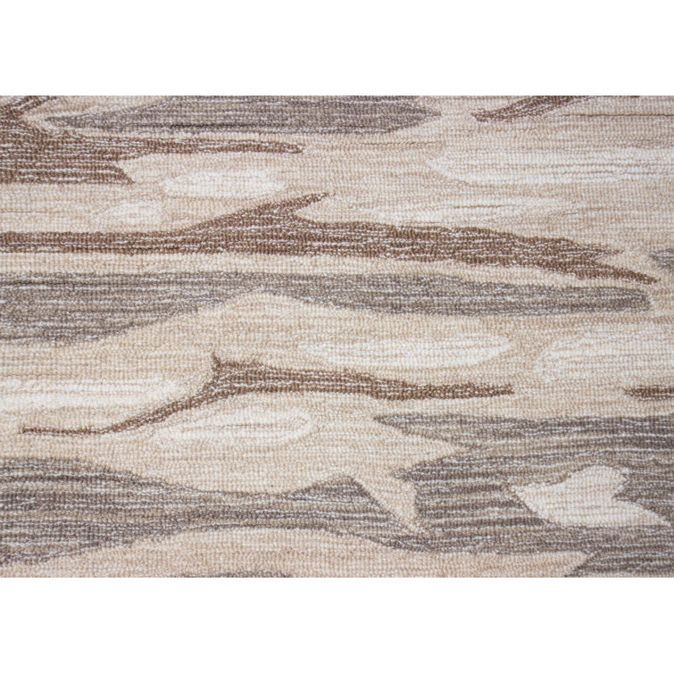 Beige Handmade Wool Runner Rug with Cotton Backing