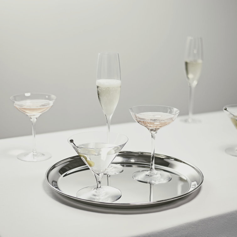 Elegance Clear Crystal Coupe Glass Set of 2
