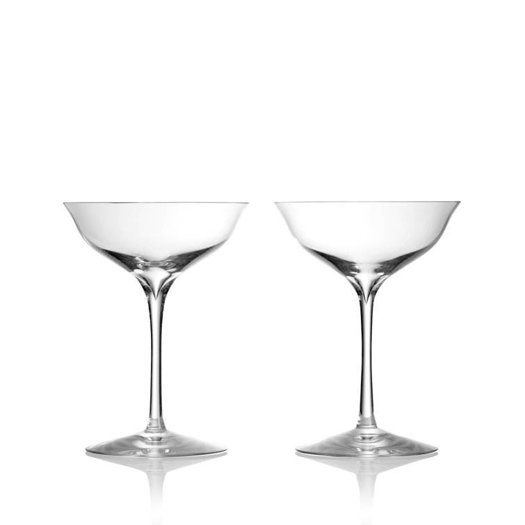 Elegance Clear Crystal Coupe Glass Set of 2