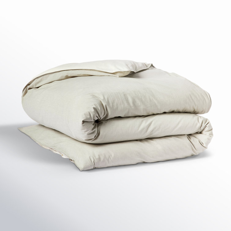 Pewter Organic Cotton Twin Duvet Cover
