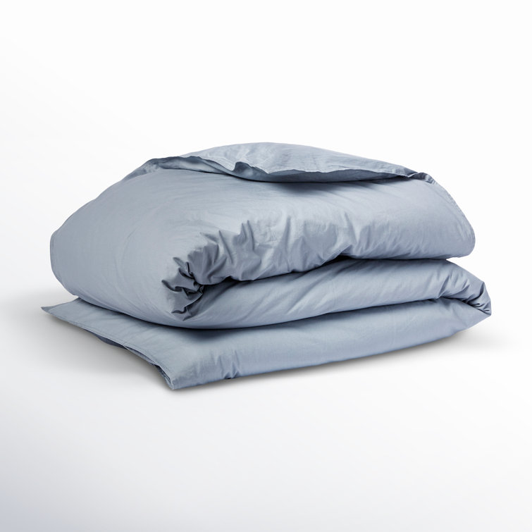Steel Blue Organic Cotton Full/Queen Duvet Cover