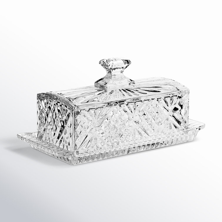 Dublin Clear Crystal Covered Butter Dish