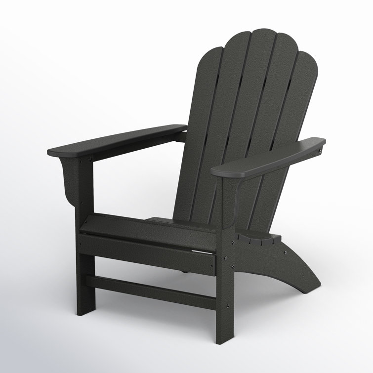 Black POLYWOOD Adirondack Chair with Arms