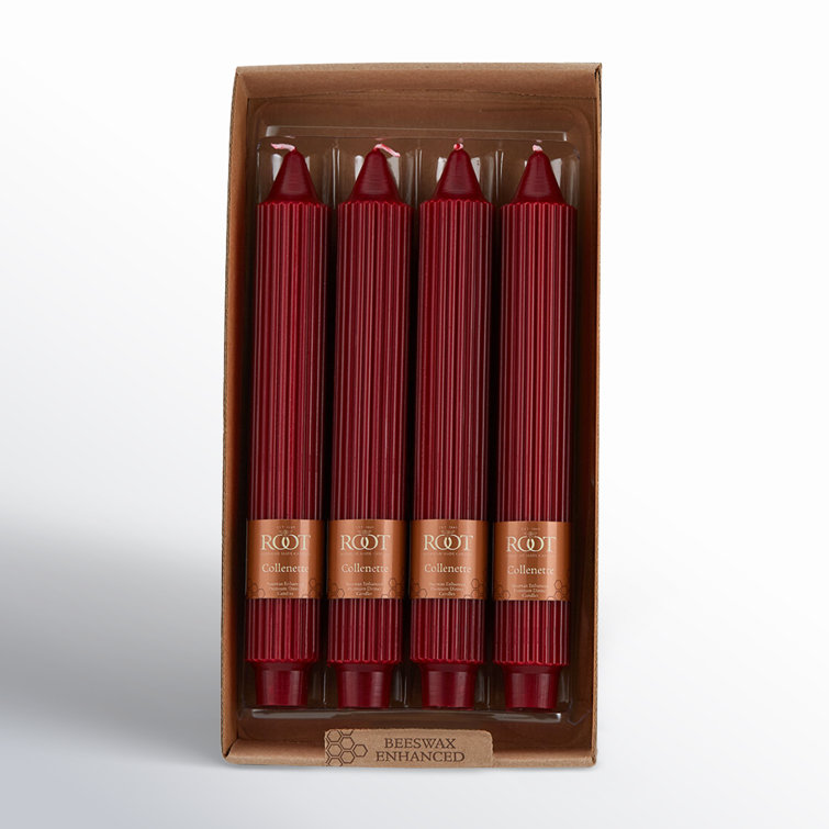 Garnet Grecian 9" Beeswax & Soy Taper Candle