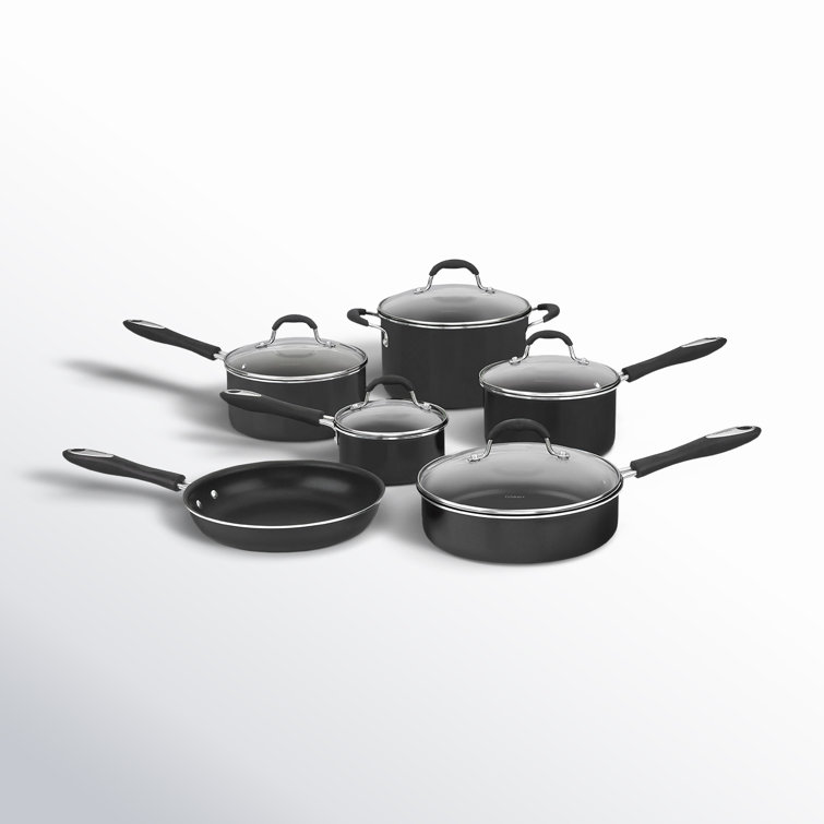Cuisinart Black Aluminum Non-Stick 11-Piece Cookware Set