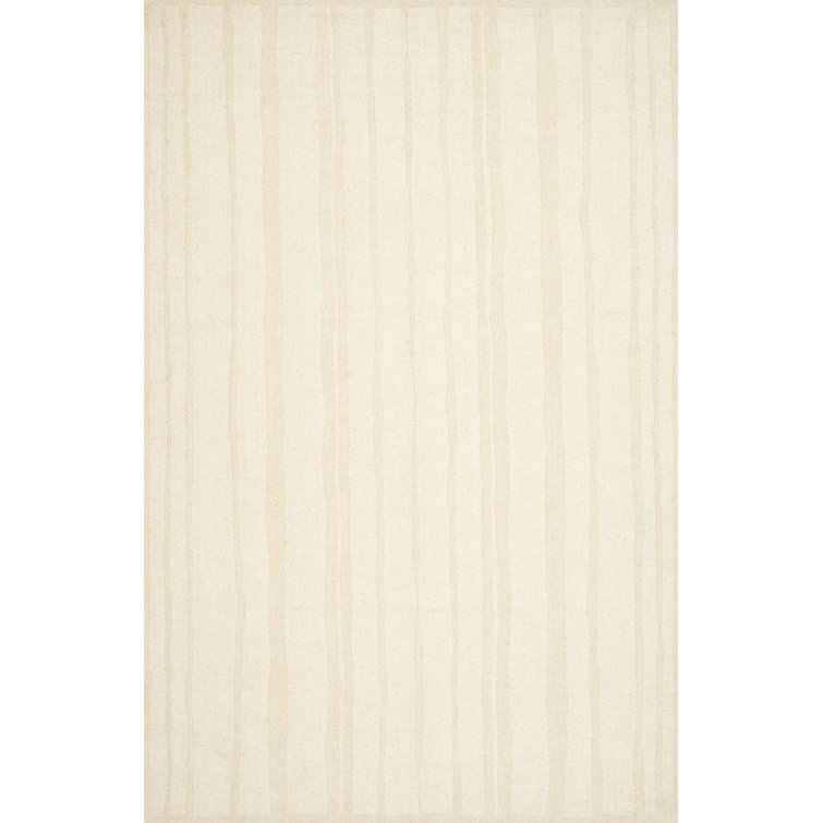 Fossil Gray Wool Tufted Reversible Rectangular Rug 4' x 6'