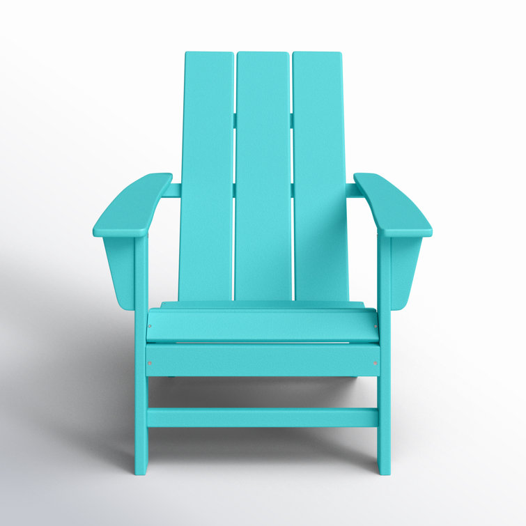 Aruba Blue High-Density Polyethylene Modern Adirondack Chair