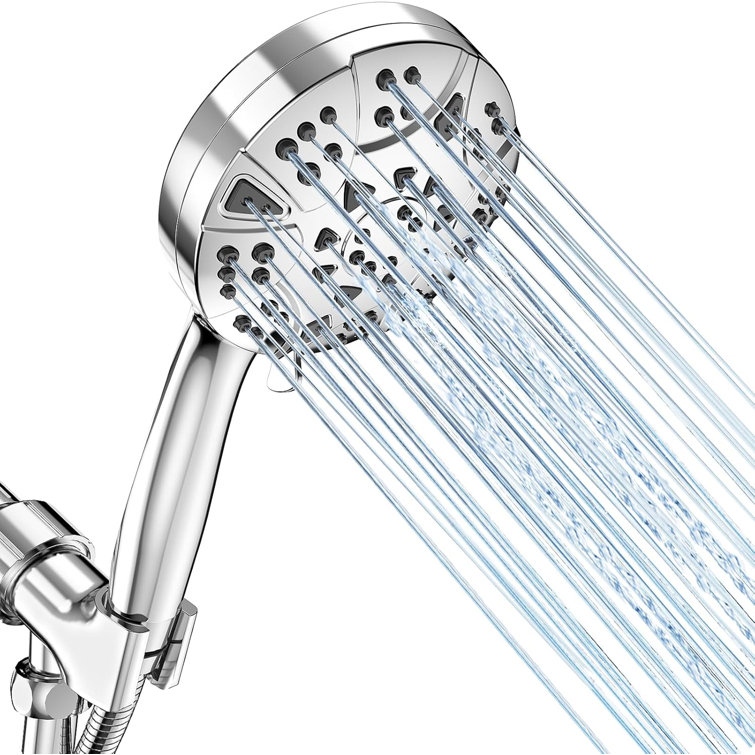 High Pressure 8-Mode Stainless Steel Handheld Shower Head with Adjustable Bracket